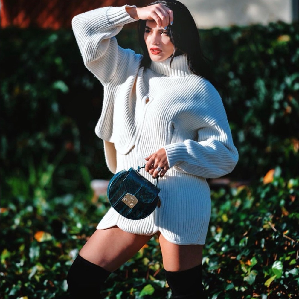 J-ing Bianca Scallop sweater ivory dress knitwear